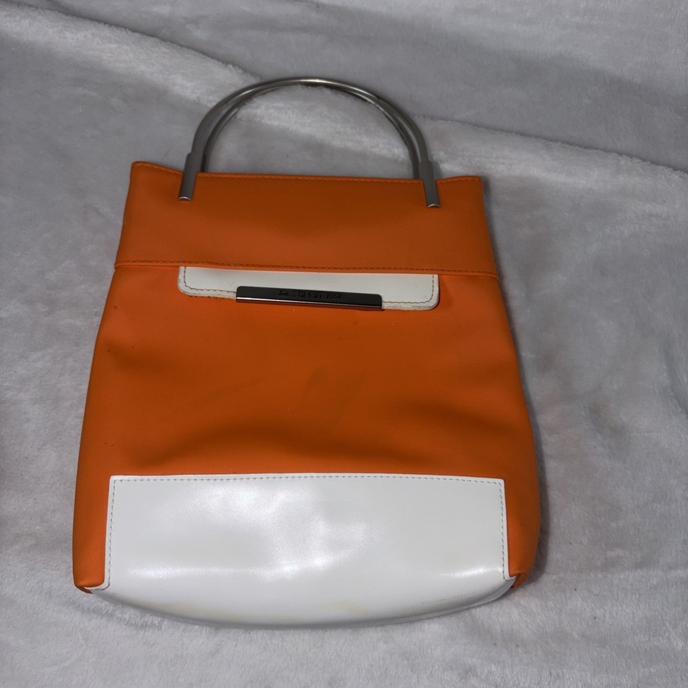 Vintage 90s Esprit 1968 Collection Orange White Rare Colorway Purse GUC See Pics
